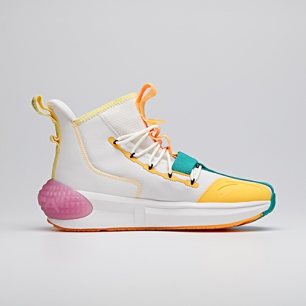 China&Sport 2020 Dragon Ball Super "Gotenks" Lovers Anta Basketball Culture Sneakers - White/Green/Yellow 2 China&Sport 2020 Dragon Ball Super "Gotenks" Lovers Anta Basketball Culture Sneakers - White/Green/Yellow - Image 2