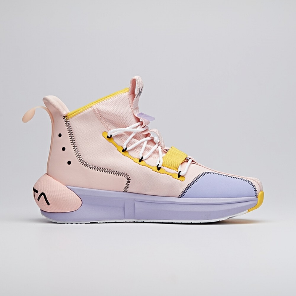 China&Sport 2020 Dragon Ball Super "Majin Buu" Lovers Anta Basketball Culture Sneakers - Pink/Yellow/Black 2 China&Sport 2020 Dragon Ball Super "Majin Buu" Lovers Anta Basketball Culture Sneakers - Pink/Yellow/Black - Image 2