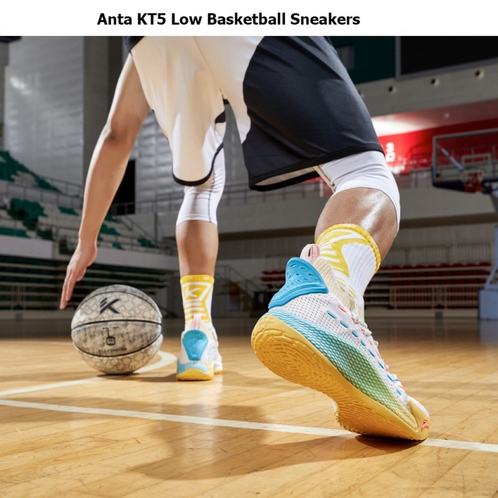 2020 Anta KT5 Klay Thompson 'Be Like Klay' Low Basketball Sneakers China&Sport 2020 Anta KT5 Klay Thompson 'Be Like Klay' Low Basketball Sneakers -shooos shop 112021102 white blue 1