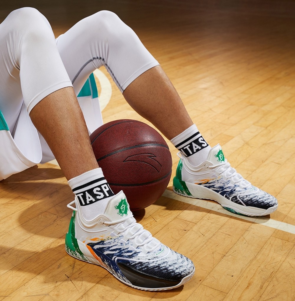 Anta x Gordon Hayward GH1 Birthday Low Basketball Sneakers - White/Black/Blue China&Sport Anta X Gordon Hayward GH1 Birthday Low Basketball Sneakers - White/Black/Blue -shooos shop 112021103 2 3