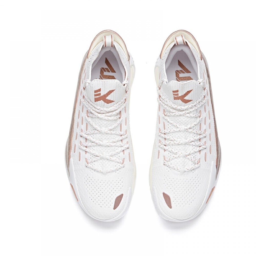 Anta KT5 Klay Thompson 'Home' Low Basketball Sneakers - White/Gold China&Sport Anta KT5 Klay Thompson 'Home' Low Basketball Sneakers - White/Gold -shooos shop 112031102 4 3
