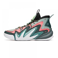 China&Sport Anta Men's Shock The Game 4.0 "Frenzy" 2020 New Basketball Sneakers - Green/Pink/Green/Black