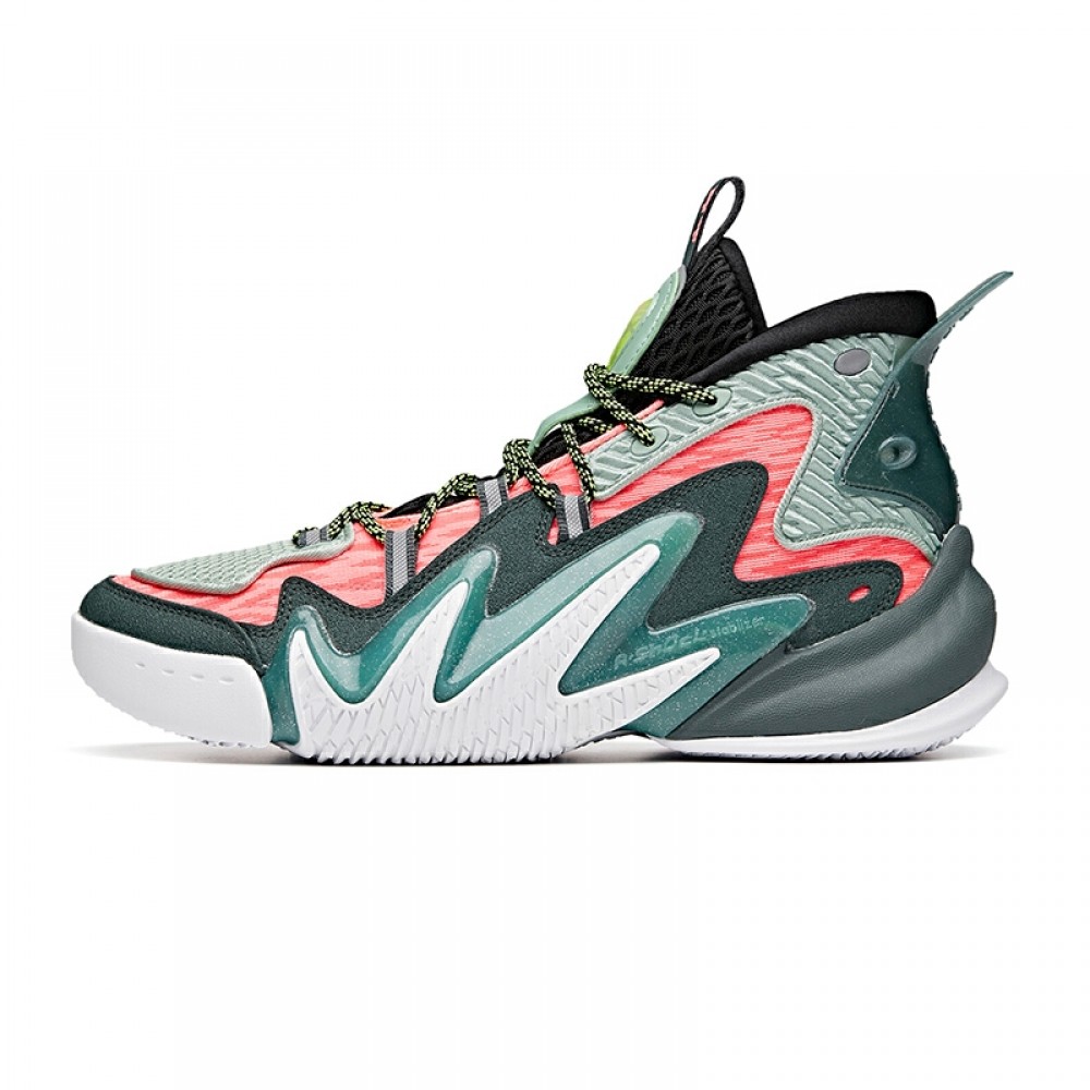 Anta Men's Shock The Game 4.0 "Frenzy" 2020 New Basketball Sneakers - Green/Pink/Green/Black China&Sport Anta Men's Shock The Game 4.0 "Frenzy" 2020 New Basketball Sneakers - Green/Pink/Green/Black -shooos shop 112031602 1 1