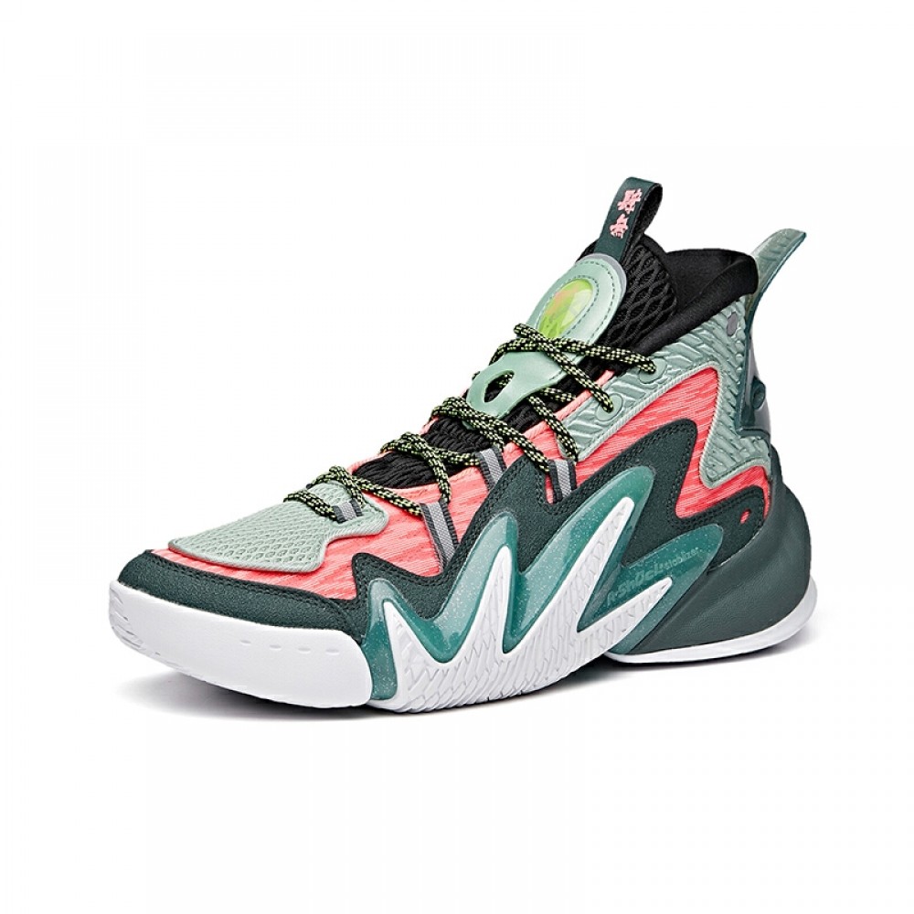 Anta Men's Shock The Game 4.0 "Frenzy" 2020 New Basketball Sneakers - Green/Pink/Green/Black China&Sport Anta Men's Shock The Game 4.0 "Frenzy" 2020 New Basketball Sneakers - Green/Pink/Green/Black -shooos shop 112031602 1 2