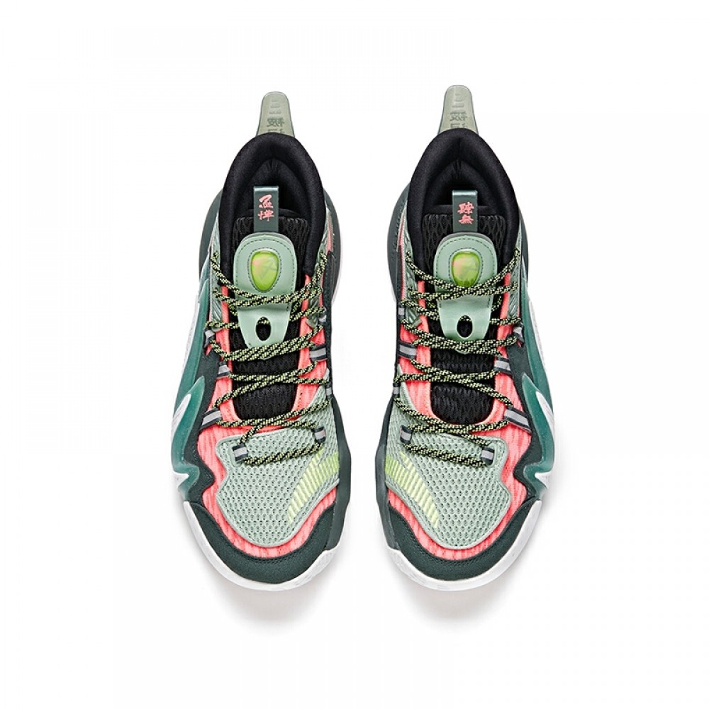 Anta Men's Shock The Game 4.0 "Frenzy" 2020 New Basketball Sneakers - Green/Pink/Green/Black China&Sport Anta Men's Shock The Game 4.0 "Frenzy" 2020 New Basketball Sneakers - Green/Pink/Green/Black -shooos shop 112031602 1 3