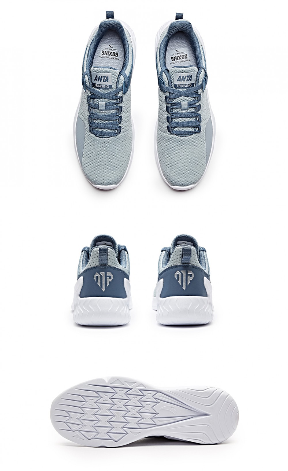 China&Sport 2017 Manny Pacquiao X ANTA Men's Boxing Training Shoes - Grey/White/Blue 3 China&Sport 2017 Manny Pacquiao X ANTA Men's Boxing Training Shoes - Grey/White/Blue - Image 3