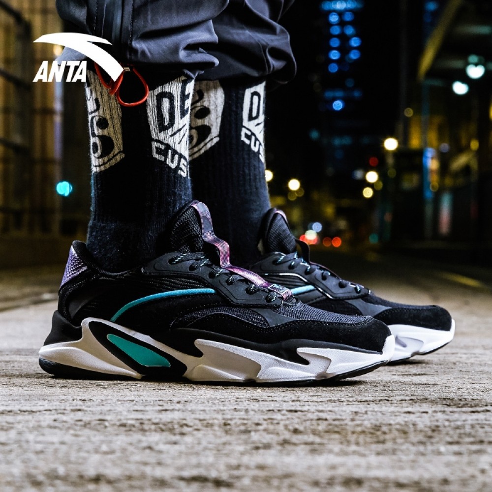 Anta 2018 Fall Men's Fashion Casual Retro Shoes | Anta Sports-life Daddy Sneakers China&Sport Anta 2018 Fall Men's Fashion Casual Retro Shoes | Anta Sports-life Daddy Sneakers -shooos shop 11838808r black white green 1