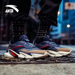 China&Sport Anta 2018 Fall Men's Fashion Casual Retro Shoes | Anta Sports-life Daddy Sneakers - Blue/Grey/White