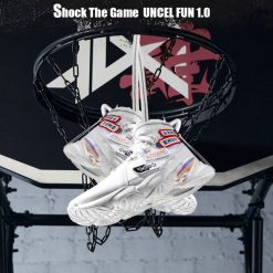 China&Sport Anta 2020 UNCEL FUN 1.0 SHOCK THE GAME Men's Basketball Culture Shoes - White -shooos shop 11841105r 80