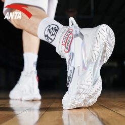 China&Sport Anta 2020 UNCEL FUN 1.0 SHOCK THE GAME Men's Basketball Culture Shoes - White -shooos shop 11841105r 8 1 1