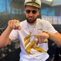 China&Sport Anta KT Klay Thompson 2022 NBA Championship Parade Limited T-shirts - White -shooos shop 152231168r 1 2 3