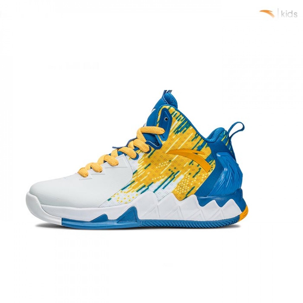 Anta Klay Thompson KT2 Kids Basketball Shoes China&Sport Anta Klay Thompson KT2 Kids Basketball Shoes -shooos shop 31711120 white yellow
