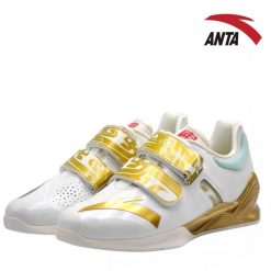 China&Sport Anta 2022 New Style China National Team Men's Weightlifting Match Shoes - White/Gold