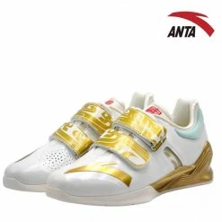China&Sport Anta 2022 New Style China National Team Men's Weightlifting Match Shoes - White/Gold