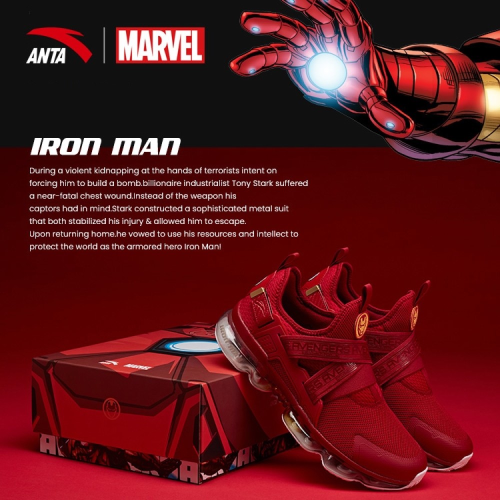 Anta X Marvel "IRON MAN" Running Shoes Anta SEEED Running Sneakers China&Sport Anta X Marvel "IRON MAN" Running Shoes Anta SEEED Running Sneakers -shooos shop 91831139m 12 iron man