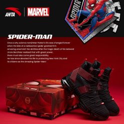 China&Sport Anta X Seeed Series Marvel Memorial Edition - "SPIDER-MAN" Basketball Fashion Sneakers - Black