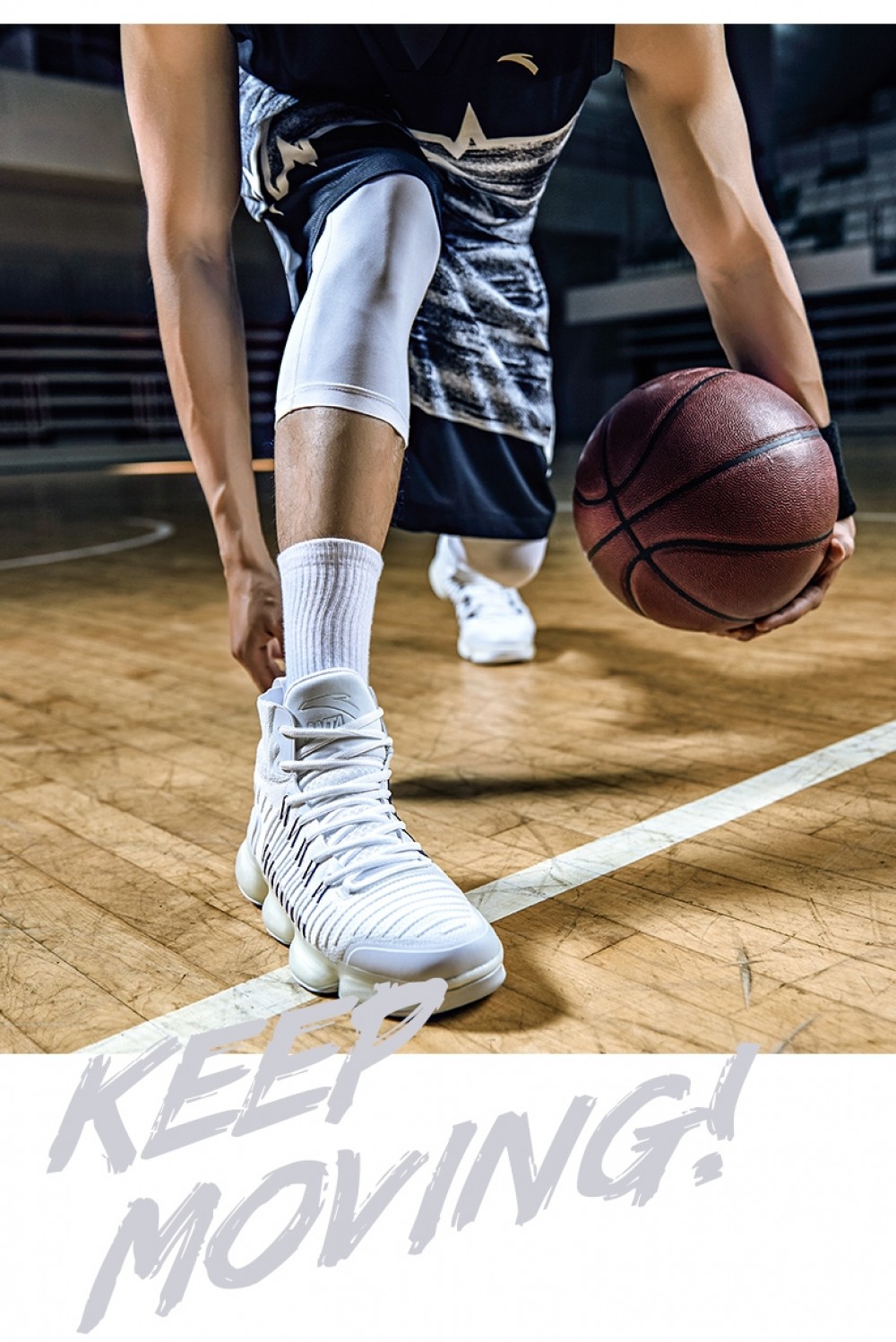 Anta x NASA SEEED Men's Professional Basketball Sneakers China&Sport Anta X NASA SEEED Men's Professional Basketball Sneakers -shooos shop 91831190 white 5