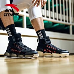 China&Sport 2018 Anta X NASA Seeed Series Men's High Top Professional Basketball Sneakers - Black [91831190]