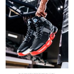 China&Sport Anta X NASA Seeed Series Men's Professional High Top Basketball Shoes - Black/Red -shooos shop 91831198 black 3