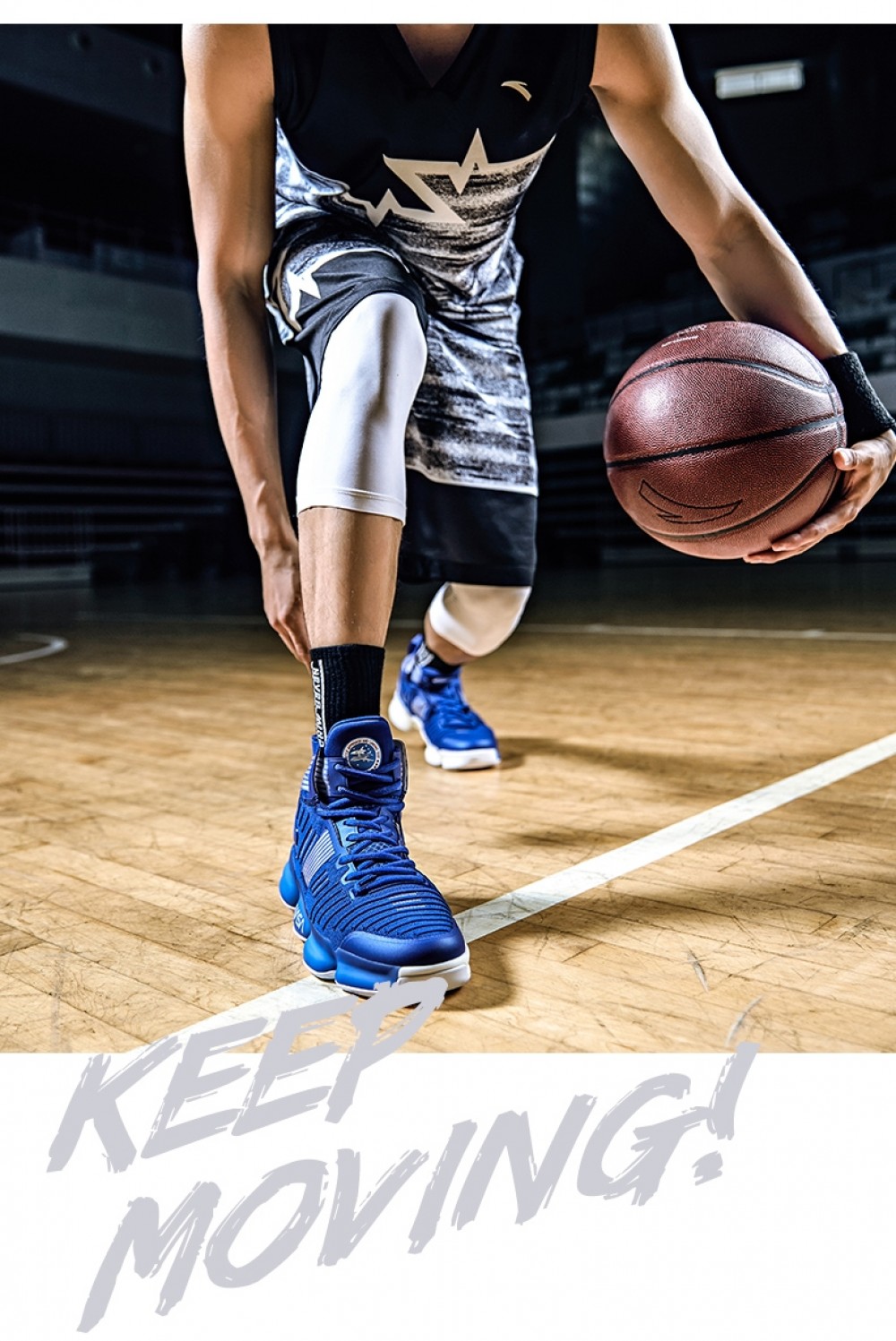 China&Sport Anta X NASA Seeed Series Men's Professional High Top Basketball Sneakers - Blue 4 China&Sport Anta X NASA Seeed Series Men's Professional High Top Basketball Sneakers - Blue - Image 4