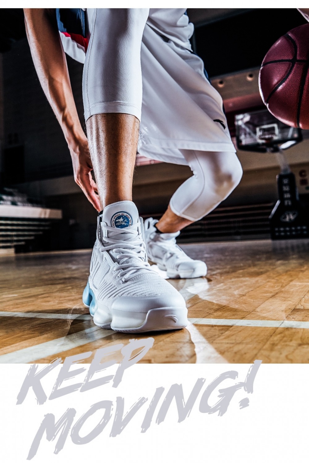China&Sport Anta X NASA Seeed Series Men's Professional High Top Basketball Shoes - White/Blue 6 China&Sport Anta X NASA Seeed Series Men's Professional High Top Basketball Shoes - White/Blue - Image 6