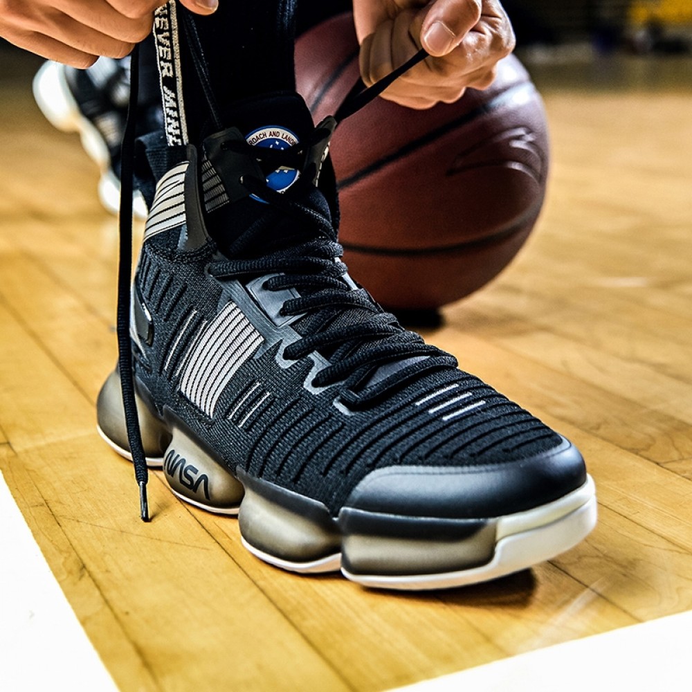 Anta x NASA Seeed Series Men's Professional High Tops Basketball Shoes - Black/Gold China&Sport Anta X NASA Seeed Series Men's Professional High Tops Basketball Shoes - Black/Gold -shooos shop 91831198 3 02