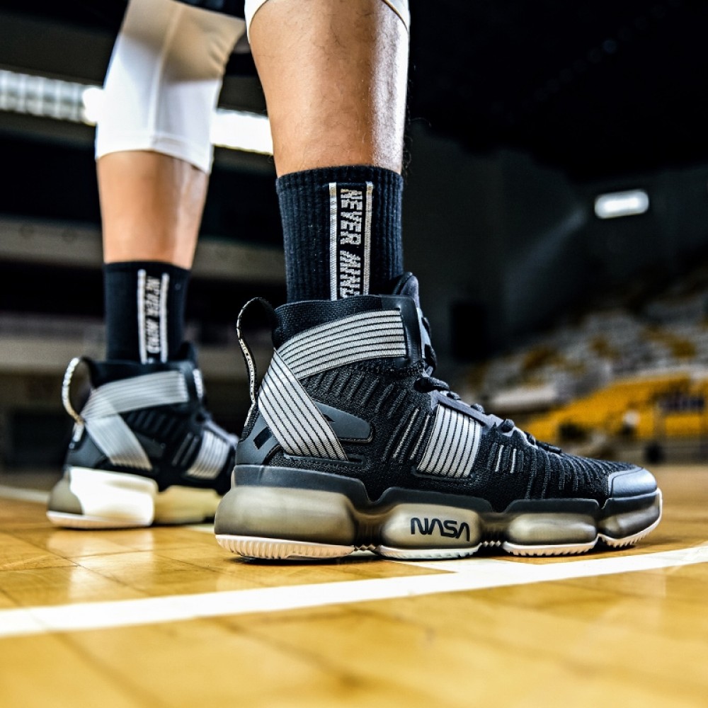 Anta x NASA Seeed Series Men's Professional High Tops Basketball Shoes - Black/Gold China&Sport Anta X NASA Seeed Series Men's Professional High Tops Basketball Shoes - Black/Gold -shooos shop 91831198 3 03