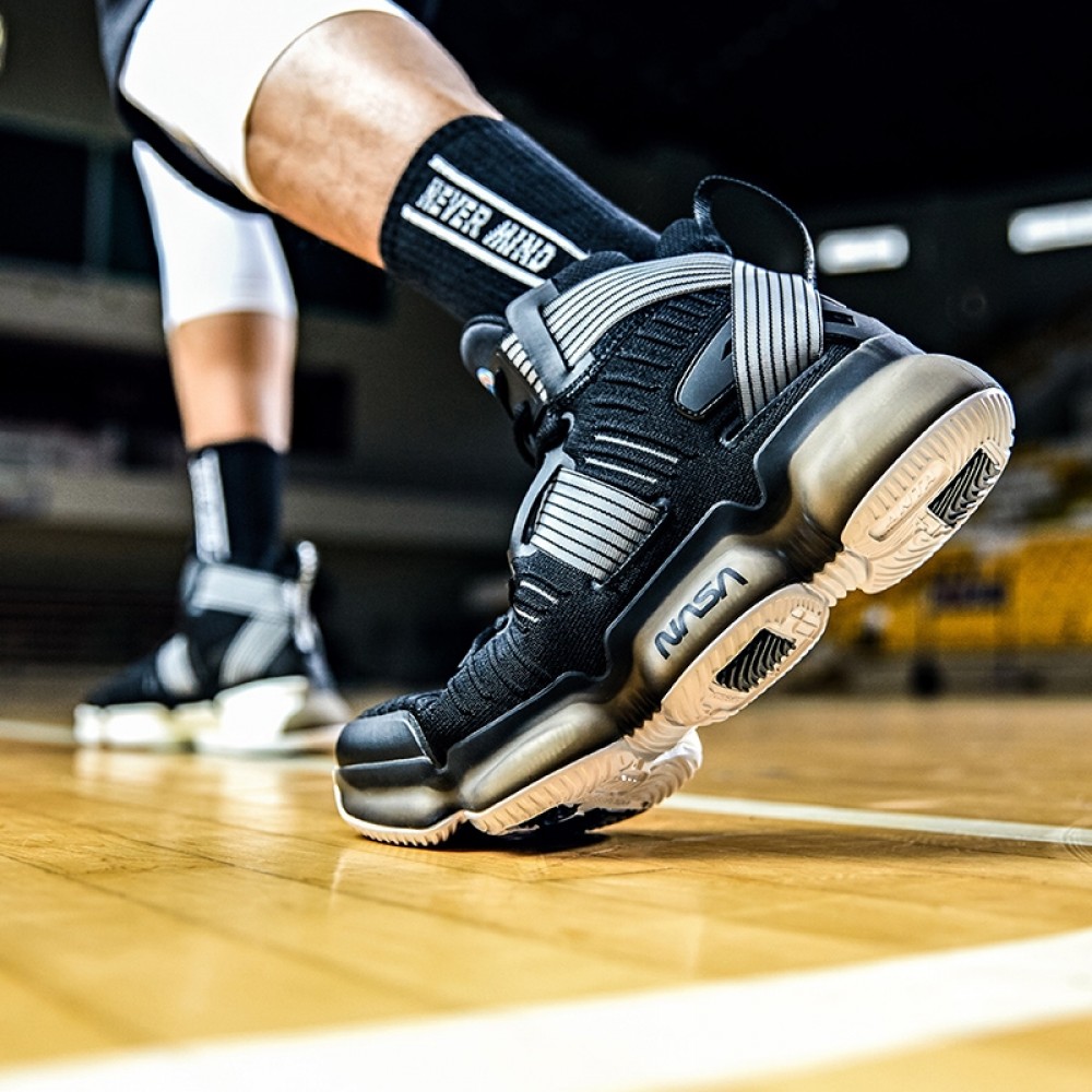 Anta x NASA Seeed Series Men's Professional High Tops Basketball Shoes - Black/Gold China&Sport Anta X NASA Seeed Series Men's Professional High Tops Basketball Shoes - Black/Gold -shooos shop 91831198 3 04