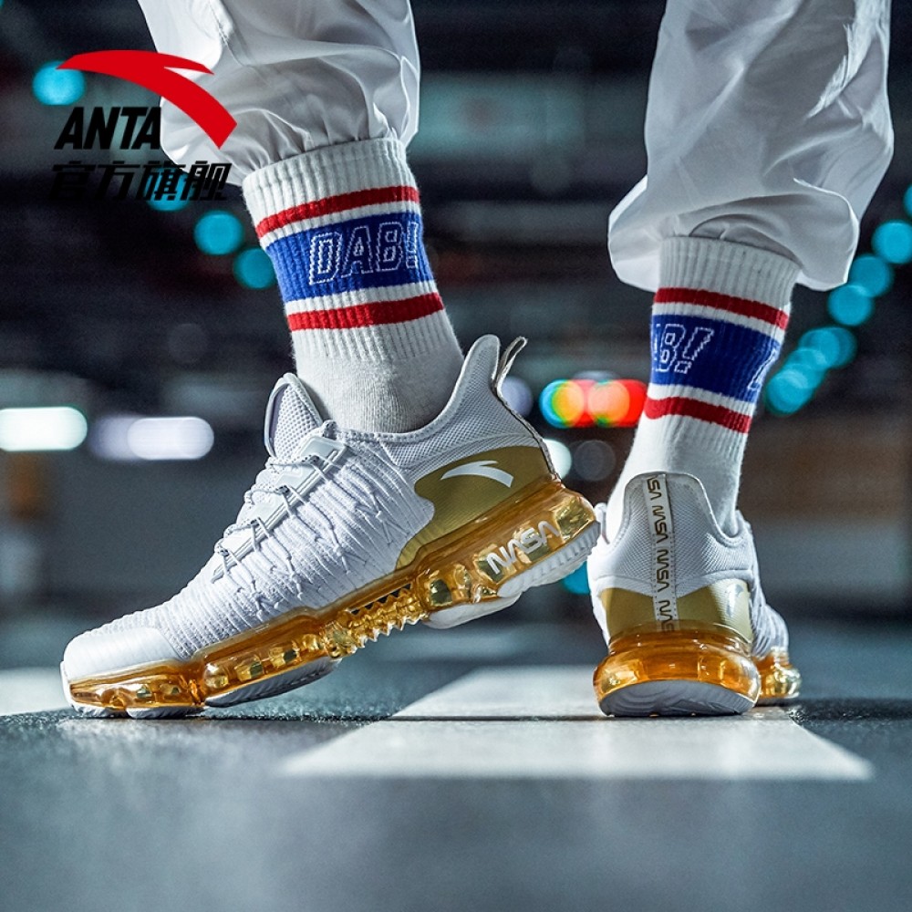 2018 Anta x NASA SEEED Series "Zero Bound" Men's Sports Fashion Sneakers - White/Gold China&Sport 2018 Anta X NASA SEEED Series "Zero Bound" Men's Sports Fashion Sneakers - White/Gold -shooos shop 91835500 white gold 1