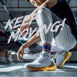 China&Sport 2018 Anta X NASA SEEED Series "Zero Bound" Men's Sports Fashion Sneakers - White/Gold 3 China&Sport 2018 Anta X NASA SEEED Series "Zero Bound" Men's Sports Fashion Sneakers - White/Gold -shooos shop 91835500 white gold 2