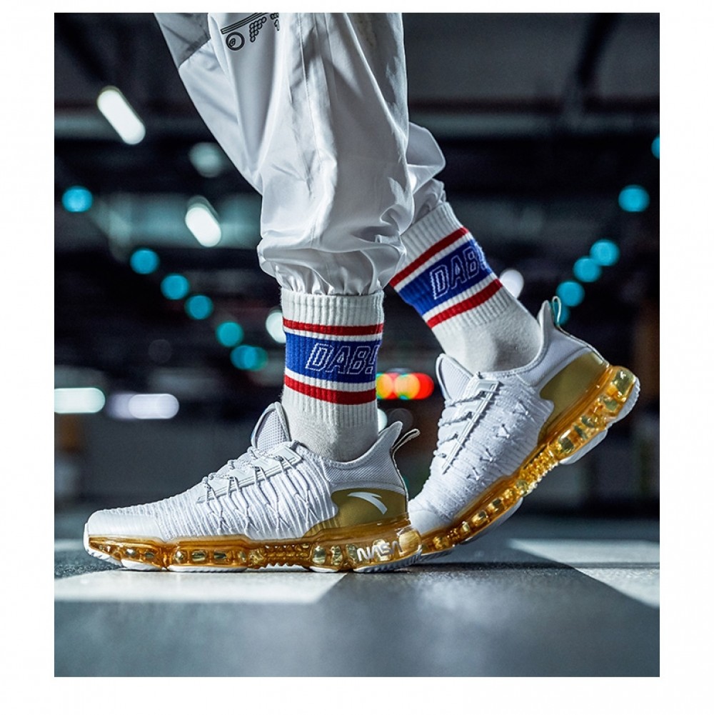 2018 Anta x NASA SEEED Series "Zero Bound" Men's Sports Fashion Sneakers - White/Gold China&Sport 2018 Anta X NASA SEEED Series "Zero Bound" Men's Sports Fashion Sneakers - White/Gold -shooos shop 91835500 white gold 3