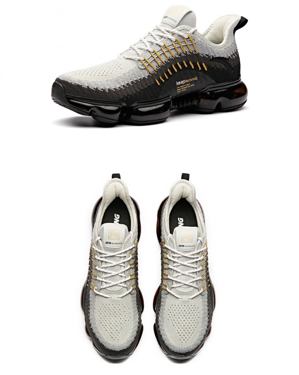 Anta X NASA "Star Cloud" Men's Running Sneakers | Anta Air Cushion Running Shoes - Grey/Black China&Sport Anta X NASA "Star Cloud" Men's Running Sneakers | Anta Air Cushion Running Shoes - Grey/Black -shooos shop 91845500 2 grey 2