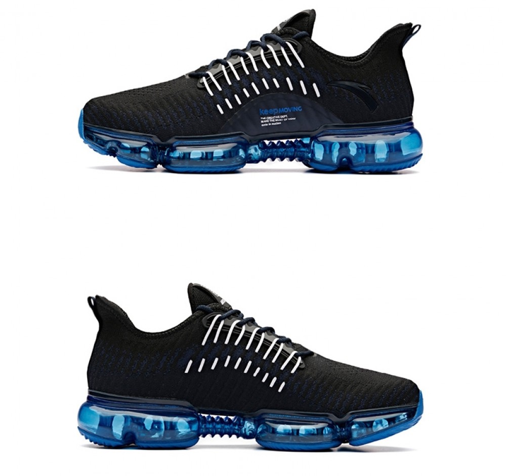 China&Sport Anta X NASA "Star Cloud" Men's Running Sneakers | Anta Air Cushion Running Shoes - Black/Blue 2 China&Sport Anta X NASA "Star Cloud" Men's Running Sneakers | Anta Air Cushion Running Shoes - Black/Blue - Image 2