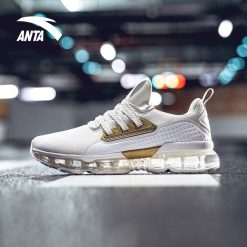 China&Sport Anta X NASA INSIGHT Air Cushion Running Shoes - White/Gold | Anta SEEED Running Sneakers