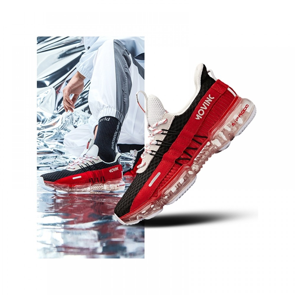 Anta X SEEED 2019 Spring New Men's Air Cushion Running Shoes NASA Casual Sneakers - Black/Red/White China&Sport Anta X SEEED 2019 Spring New Men's Air Cushion Running Shoes NASA Casual Sneakers - Black/Red/White -shooos shop 91915591 1