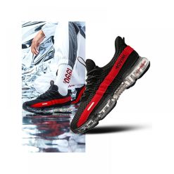 China&Sport Anta X SEEED 2019 Spring New Men's Air Cushion Running Shoes NASA Casual Sneakers - Black/Red