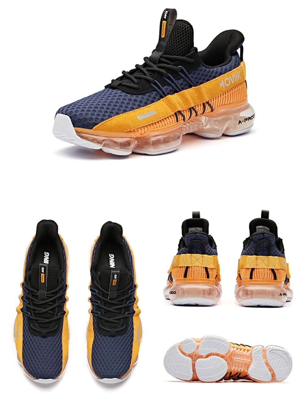 Anta X SEEED 2019 Spring New Men's Air Cushion Running Shoes NASA Casual Sneakers - Blue/Orange China&Sport Anta X SEEED 2019 Spring New Men's Air Cushion Running Shoes NASA Casual Sneakers - Blue/Orange -shooos shop 91915591 4 2
