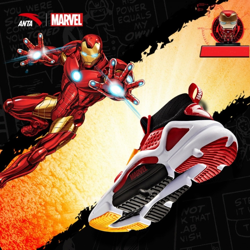 China&Sport 2019 Summer Anta X Avengers 4 Marvel "IRON MAN" Men's Fashion Casual Sneakers 2 China&Sport 2019 Summer Anta X Avengers 4 Marvel "IRON MAN" Men's Fashion Casual Sneakers - Image 2
