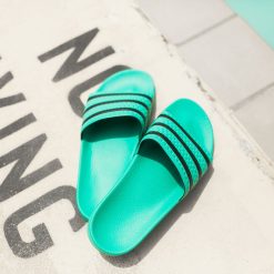 Sneakers Adidas Adilette (Hi Ress Green/ Core Black) - 5 -shooos shop Adidas Adilette HireGreenBlack 800x