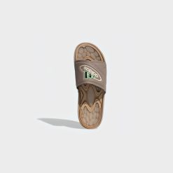 Sneakers Adidas Reptossage Slides (Brown/Beige/Aluminum) - 8 -shooos shop AdidasReptossageSlides Brown Beige Aluminum GY45525 800x