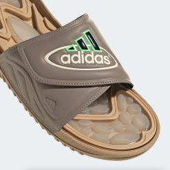 Sneakers Adidas Reptossage Slides (Brown/Beige/Aluminum) - 8 -shooos shop AdidasReptossageSlides Brown Beige Aluminum GY45527 800x