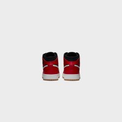 Sneakers Air Jordan 1 Mid SE GS (Black/Fire Red-White-Malachite) - 3.5y -shooos shop AirJordan1MidSE GS Black FireRed White Malachite DQ8418 0066 800x