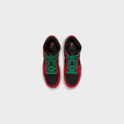 Sneakers Air Jordan 1 Mid SE GS (Black/Fire Red-White-Malachite) - 3.5y -shooos shop AirJordan1MidSE GS Black FireRed White Malachite DQ8418 0067 800x