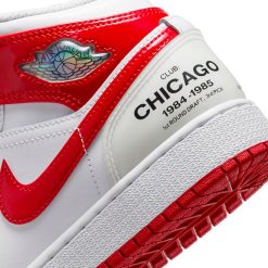 Sneakers Air Jordan 1 Mid SS (GS) (White/University Red) - 3.5Y -shooos shop AirJordan1MidSS GS White UniversityRed DR6496 11614 800x