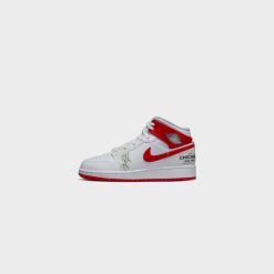 Sneakers Air Jordan 1 Mid SS (GS) (White/University Red) - 3.5Y