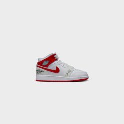 Sneakers Air Jordan 1 Mid SS (GS) (White/University Red) - 3.5Y -shooos shop AirJordan1MidSS GS White UniversityRed DR6496 1164 800x