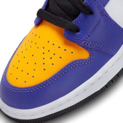 Sneakers Air Jordan 1 Mid (GS) (Dark Concord/Taxi-White-Black) - 4Y -shooos shop AirJordan1Mid GS DarkConcord Taxi White Black DQ8423 51710 800x