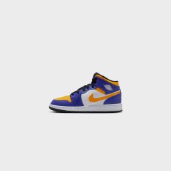 Sneakers Air Jordan 1 Mid (GS) (Dark Concord/Taxi-White-Black) - 4Y