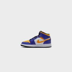 Sneakers Air Jordan 1 Mid (GS) (Dark Concord/Taxi-White-Black) - 4Y -shooos shop AirJordan1Mid GS DarkConcord Taxi White Black DQ8423 5175 800x