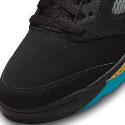 Sneakers Air Jordan 5 Retro (Black/Aquatone-Taxi) - 7 -shooos shop AirJordan5Retro Black Aquatone Taxi DD0587 04713 800x